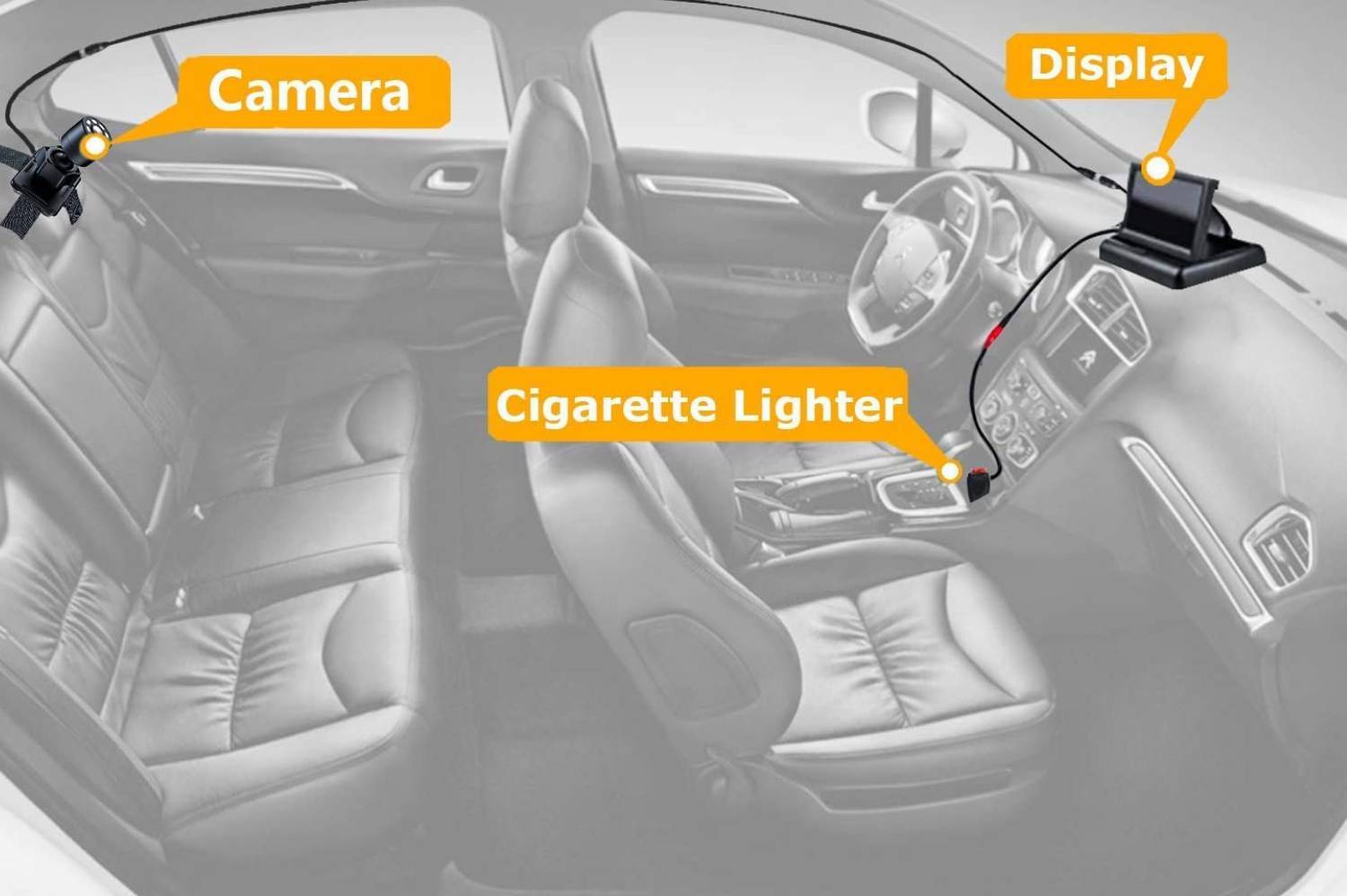 rear car seat infant camera